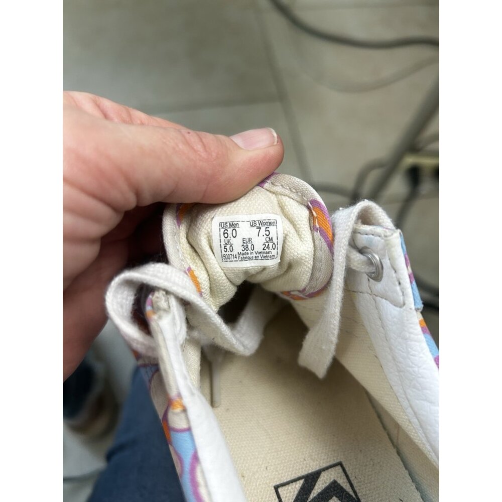 Vans Old Skool Stacked Womens Size 7.5 Uv Ink Peace Platform Orange Purple - Picture 3 of 14